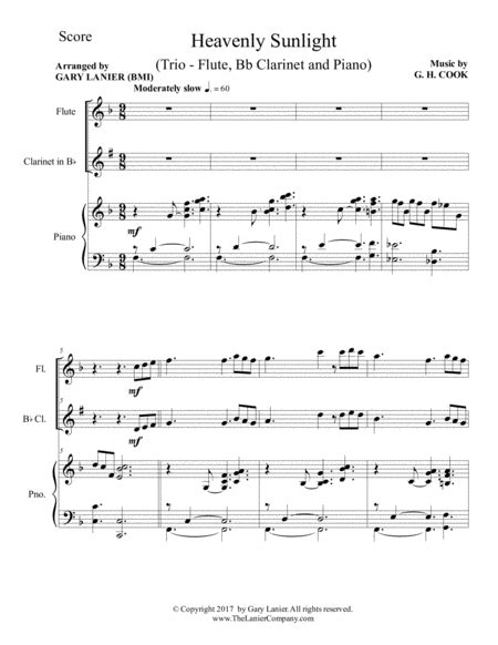 HEAVENLY SUNLIGHT (Trio - Flute, Bb Clarinet & Piano With Score/Parts)